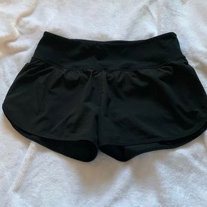 black shorts